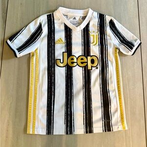Adidas Black and White Juventus Jersey with Gold trim